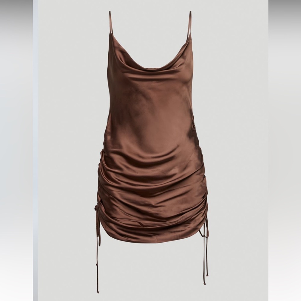 Aritzia Wilfred Only Ruched Slip Dress